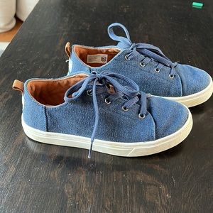 Tom’s kids (boy) blue tie up shoes, Youth Cordones Sneaker